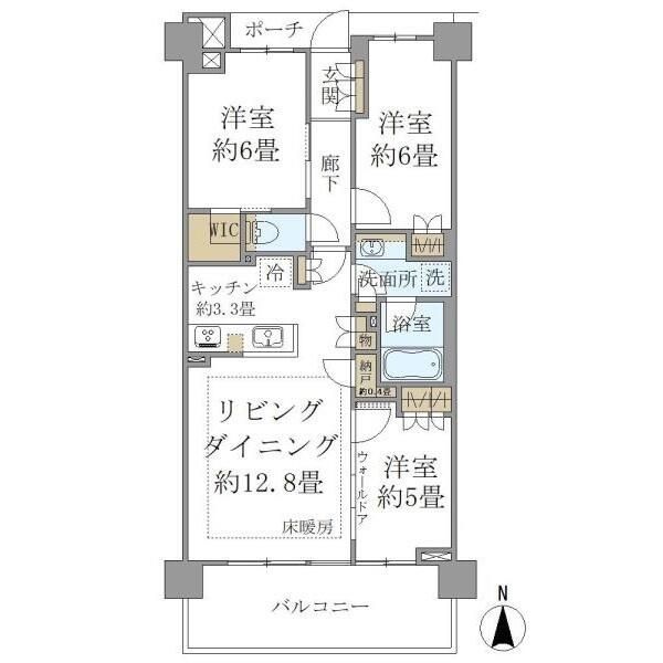 Ｂｒｉｌｌｉａ湘南辻堂海浜公園 316号室 間取り