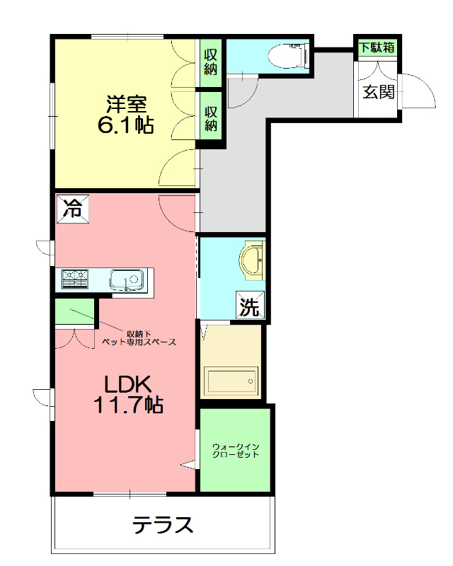 casapassione(カーサパッシオーネ) 101号室 間取り
