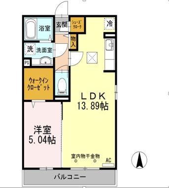 リベラマーロⅡ 301号室 間取り