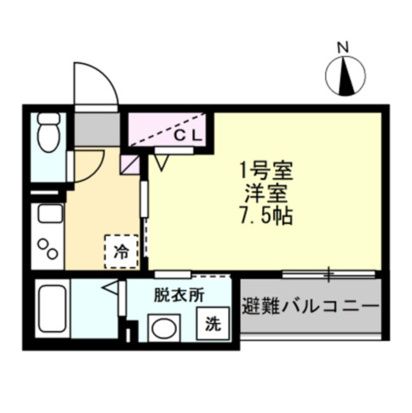 ベイルーム厚木幸町 201号室 間取り