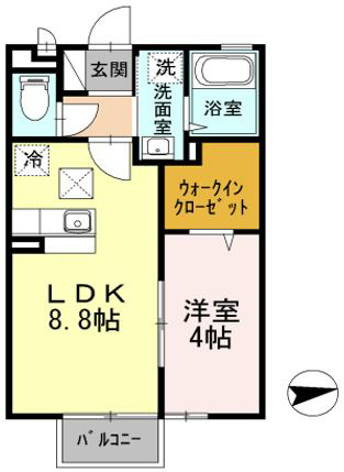 モナリエ稲荷森 202号室 間取り