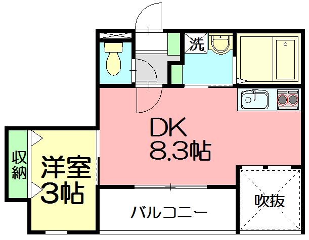 サンライズ湘南 302号室 間取り