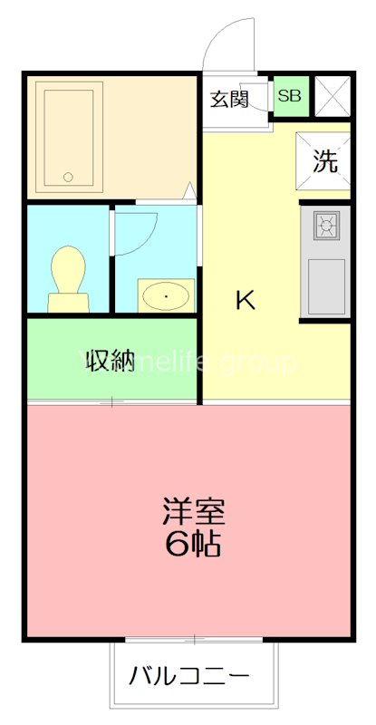 サイプレスハイツ 105号室 間取り