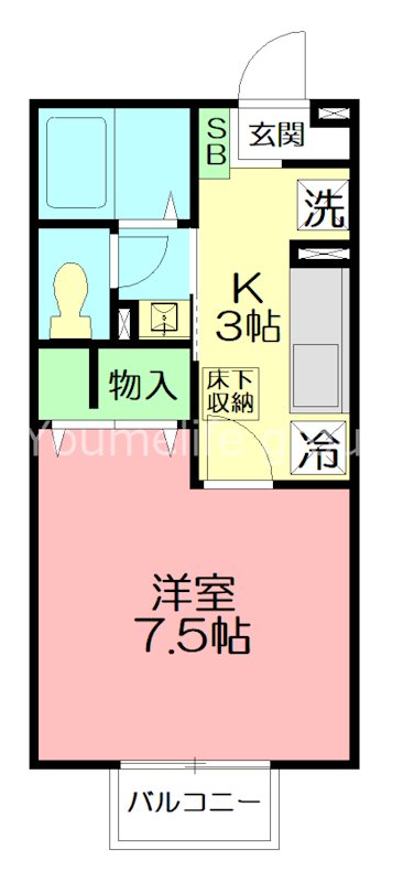モンターニャ 108号室 間取り