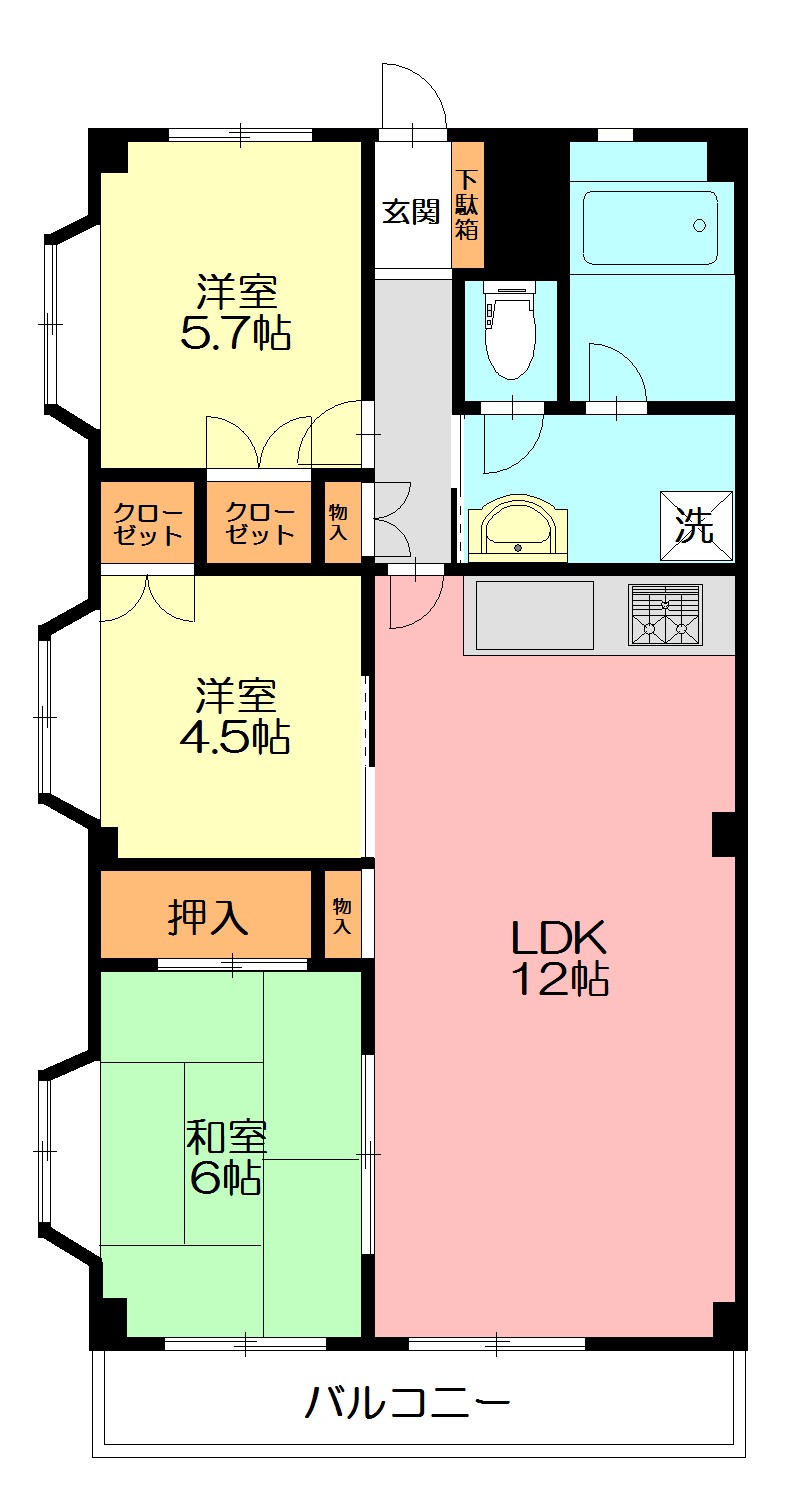 ペアシティー湘南 501号室 間取り