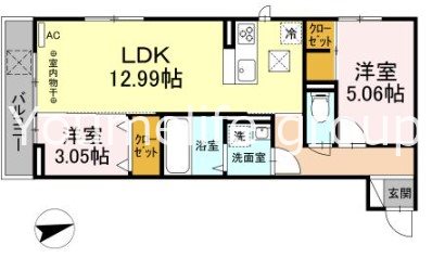 フィールドノエル 102号室 間取り