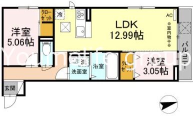 フィールドノエル 203号室 間取り