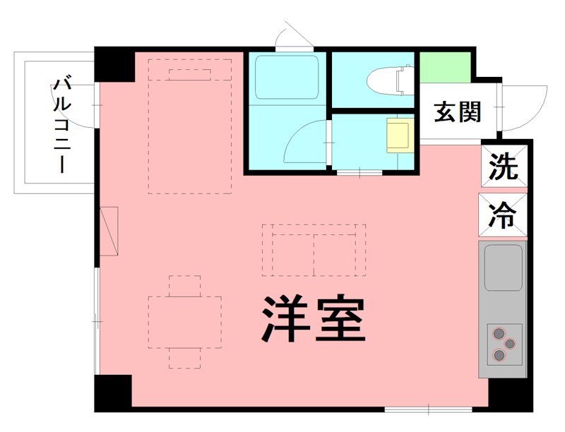 メゾンルートワン  401号室 間取り