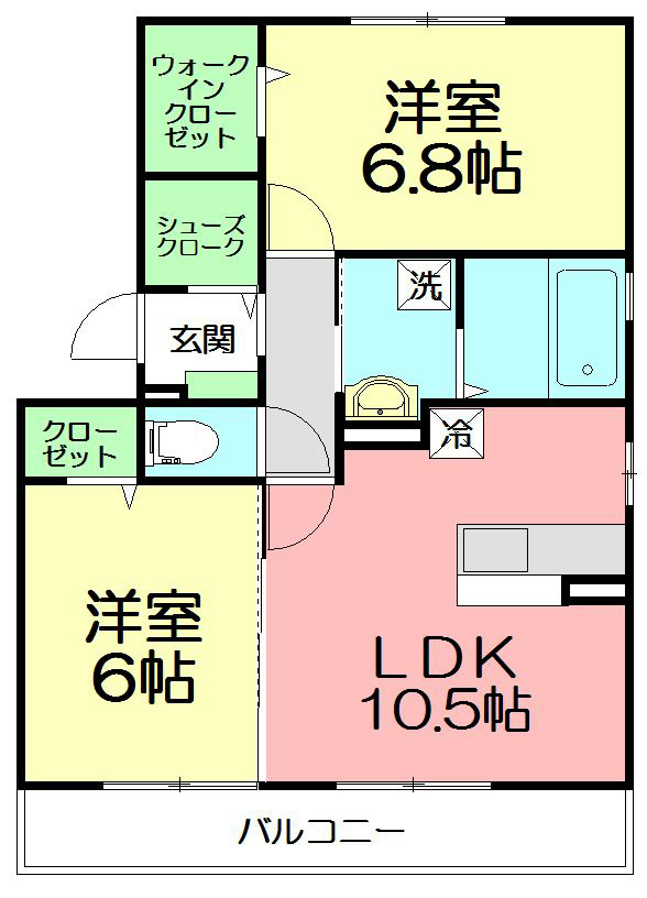 サンティエ 201号室 間取り