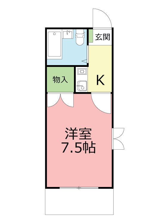 サンパレス湘南 101号室 間取り