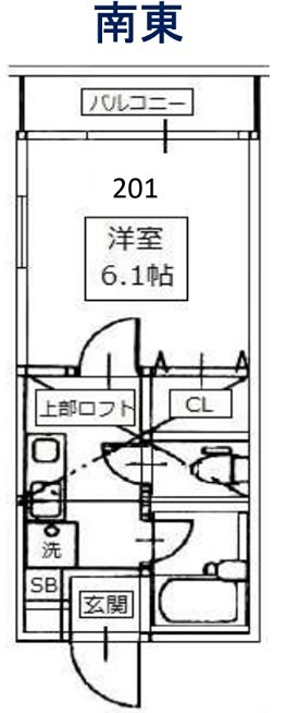 Ｐｏｎｙ　Ｖｉｌｌｅ　Ｂ棟 204号室 間取り