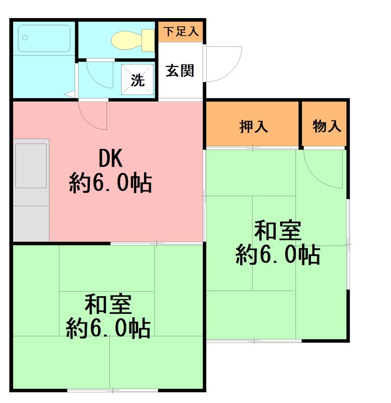 リトル王 101号室 間取り