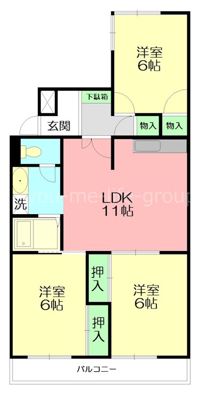 栢山アーバンライフ 103号室 間取り