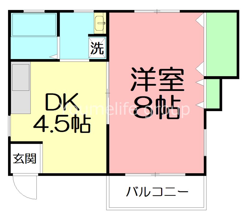 フラットベルⅢ 101号室 間取り