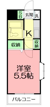 マキシス本厚木 201号室 間取り