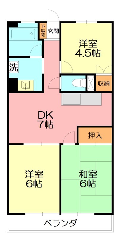 シーサイドハイツ早川 307号室 間取り