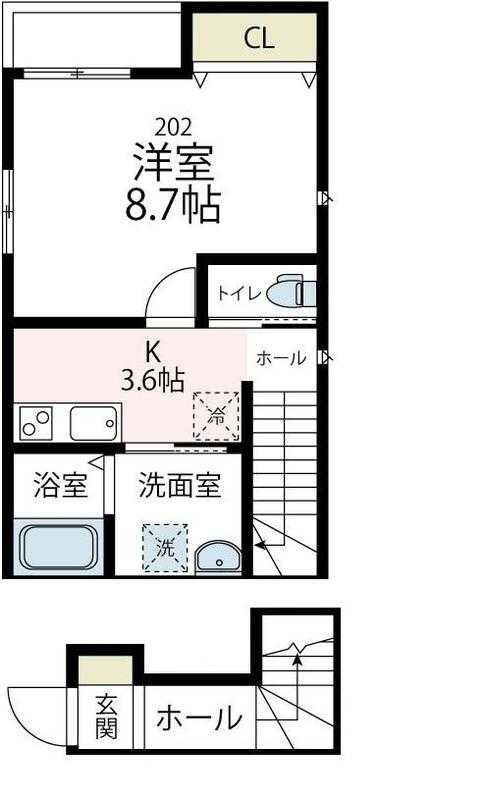 ユアメゾンサザンST 202号室 間取り