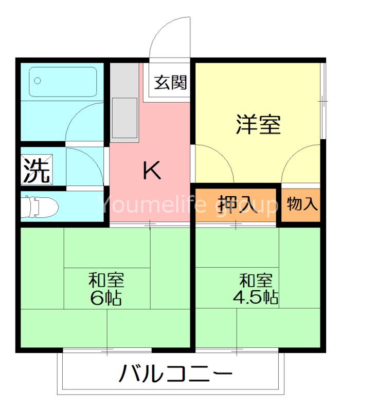 コーポ宮前 102号室 間取り