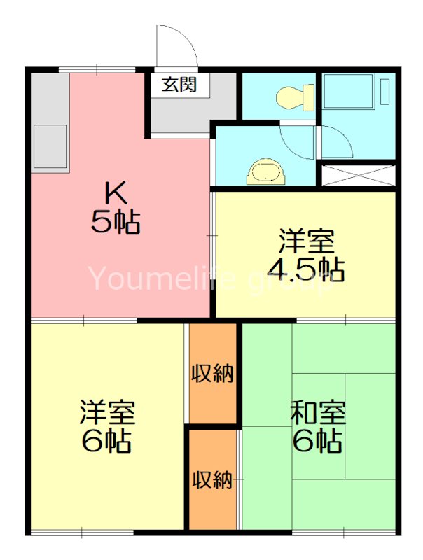 高部ハイツ 102号室 間取り