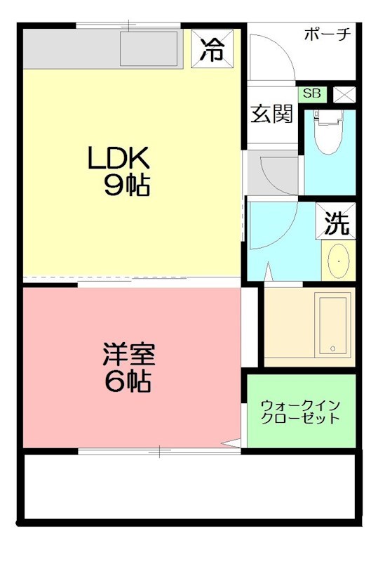 lifeship E棟  E15号室 間取り