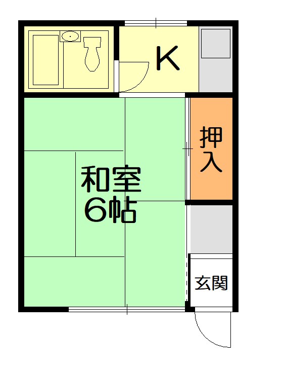 タウンハイツ 104号室 間取り