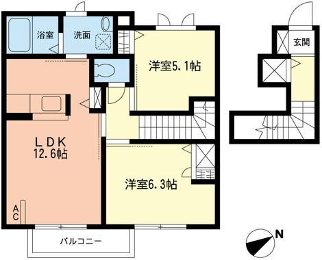 ドエルＳＥＮⅡ 203号室 間取り
