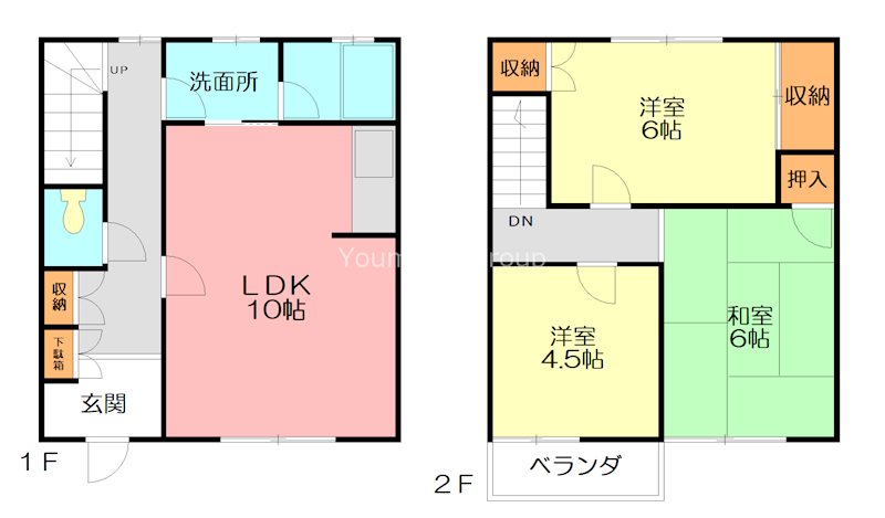 テラスハウス田仲A棟 3号室 間取り