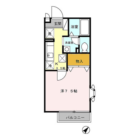 パインヒル鵠沼 101号室 間取り