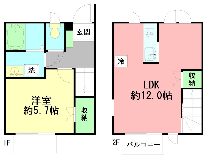 アレテイア A101号室 間取り