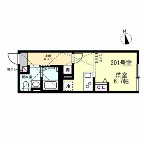 ベイルーム長後 201号室 間取り