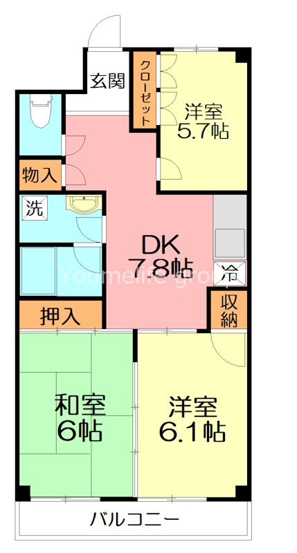プレシャス厚木 302号室 間取り