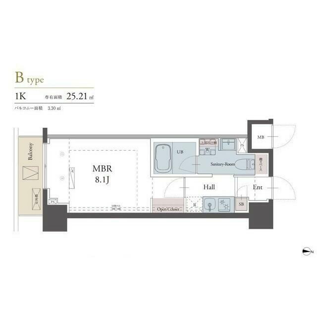 ラグゼナ平塚 0903号室 間取り
