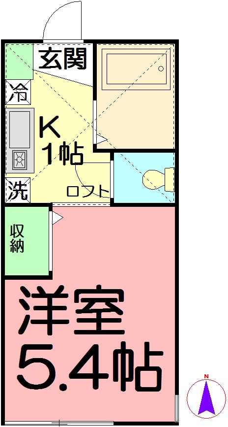 ドミール本郷台Ⅱ 102号室 間取り