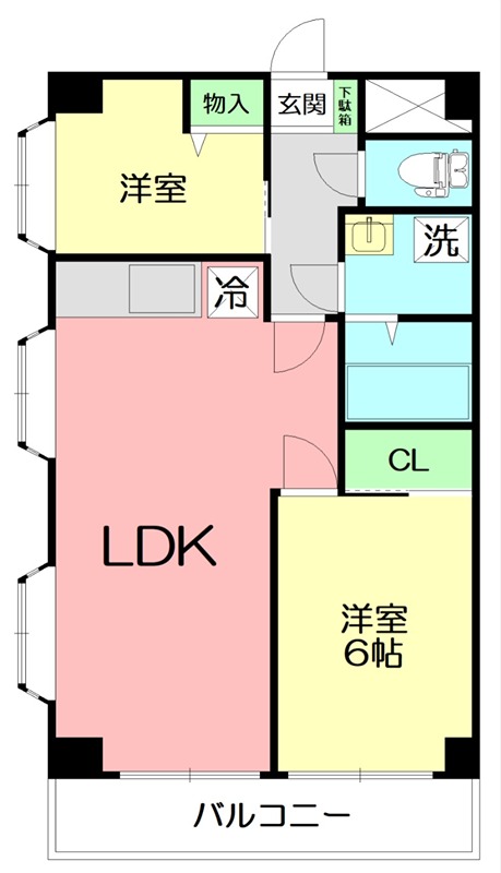 ベルエア平塚南原 306号室 間取り