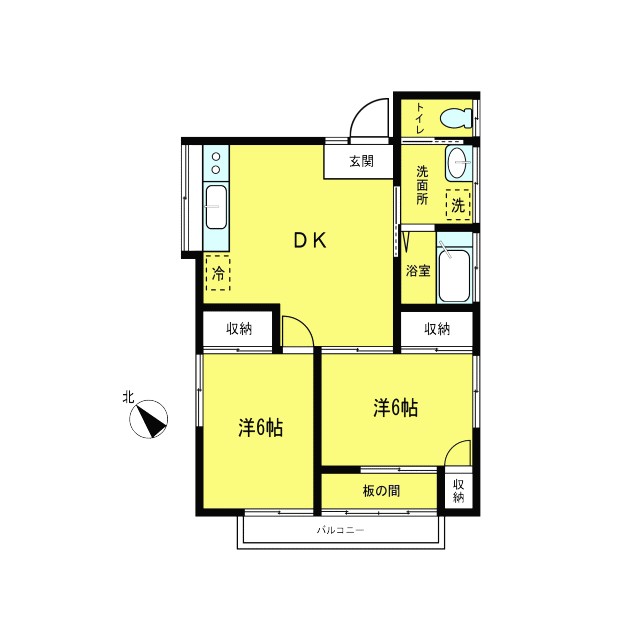 鈴木邸貸家 2号室 間取り