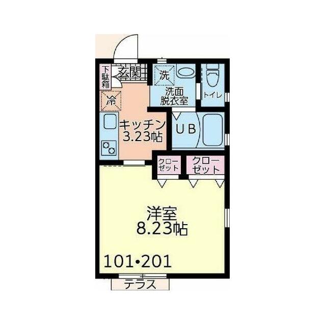 ブレイブオーシャンＩＩ 101号室 間取り