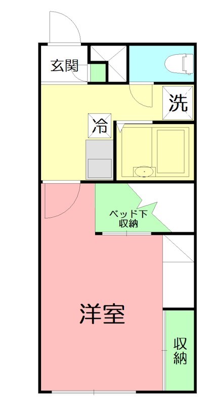 レオパレスフリーダム　南金目 104号室 間取り