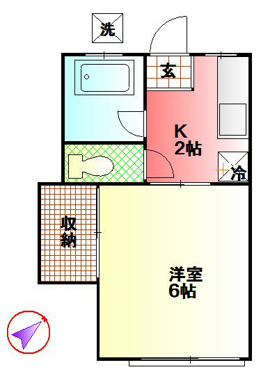 サンハイツ岩崎 203号室 間取り