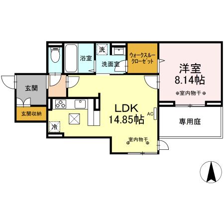 GRACA　S 102号室 間取り