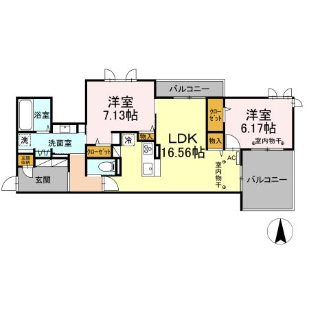 GRACA　S 201号室 間取り