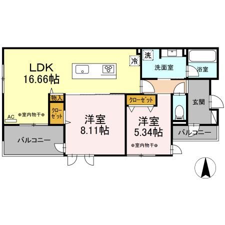 GRACA　S 303号室 間取り