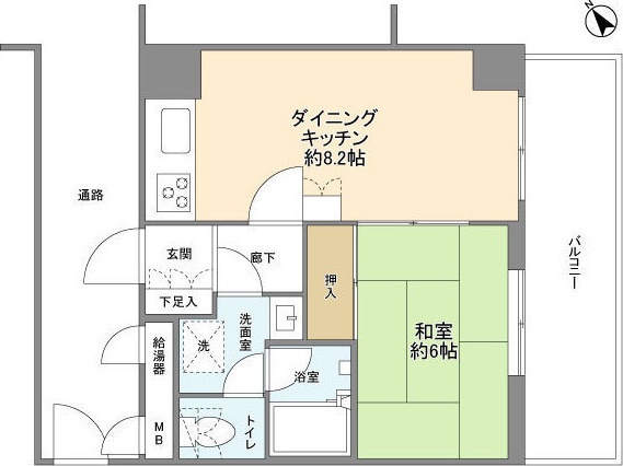 ライオンズマンション湘南藤沢 406号室 間取り