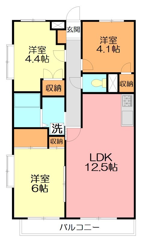 ラーク湘南 301号室 間取り