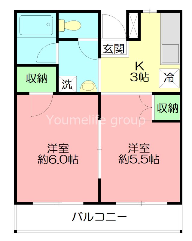 第一アサヒハイツ 302号室 間取り