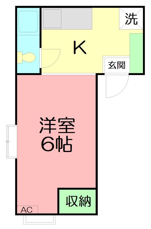 アルコーブ53 102号室 間取り