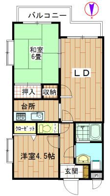アンビエンテ湯河原 2F号室 間取り