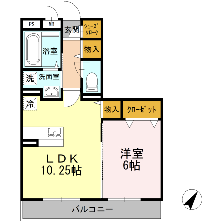 マグノリア湘南台 205号室 間取り