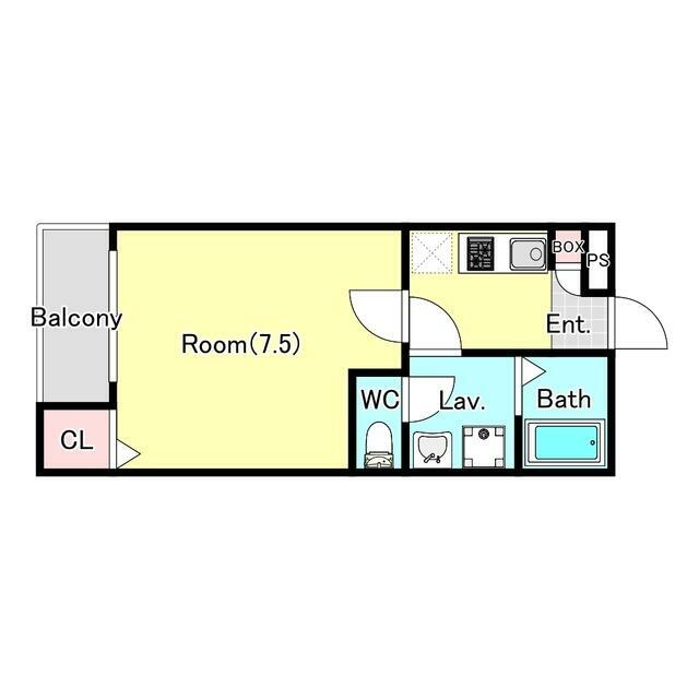 クレア伊勢原 0104号室 間取り