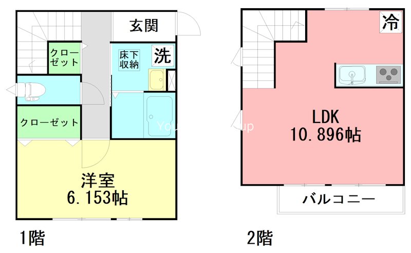 プレベール愛甲 A号室 間取り