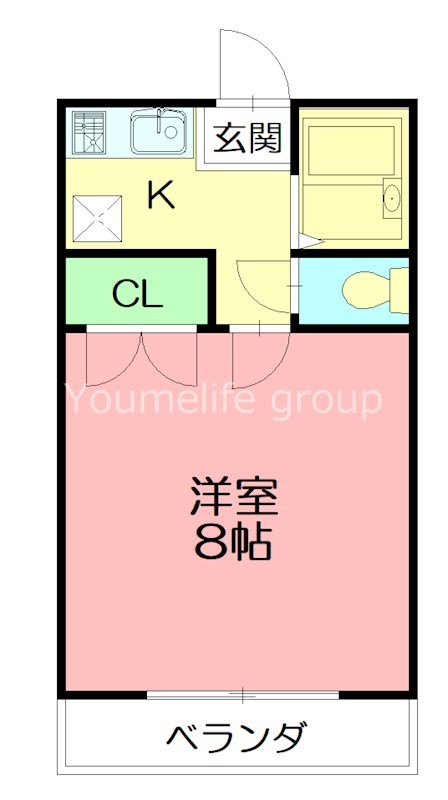 アムール湘南 206号室 間取り